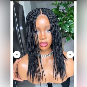 Braided human hair wig. Never worn! 14 inches